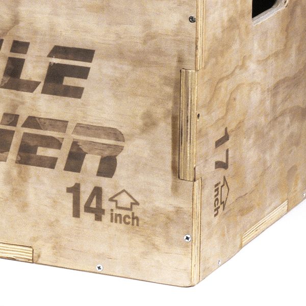 grot Koning Lear element Muscle Power Plyo box hout klein | FysioSupplies.nl